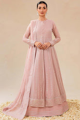 Farasha Sophie Embroidered Chiffon Dress – Front View